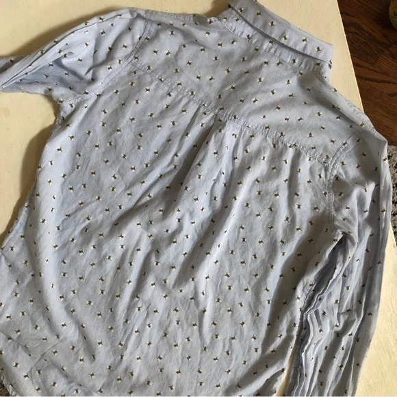 Bee Pattern Button Down Shirt - Picture 2 of 8